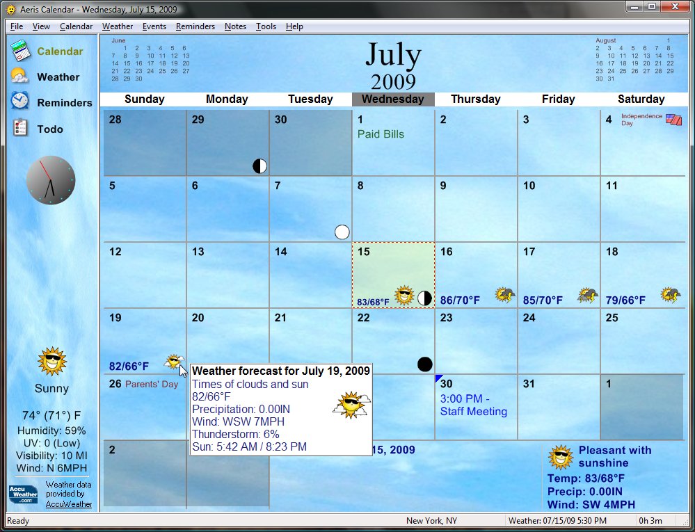 reminder calendar for desktop